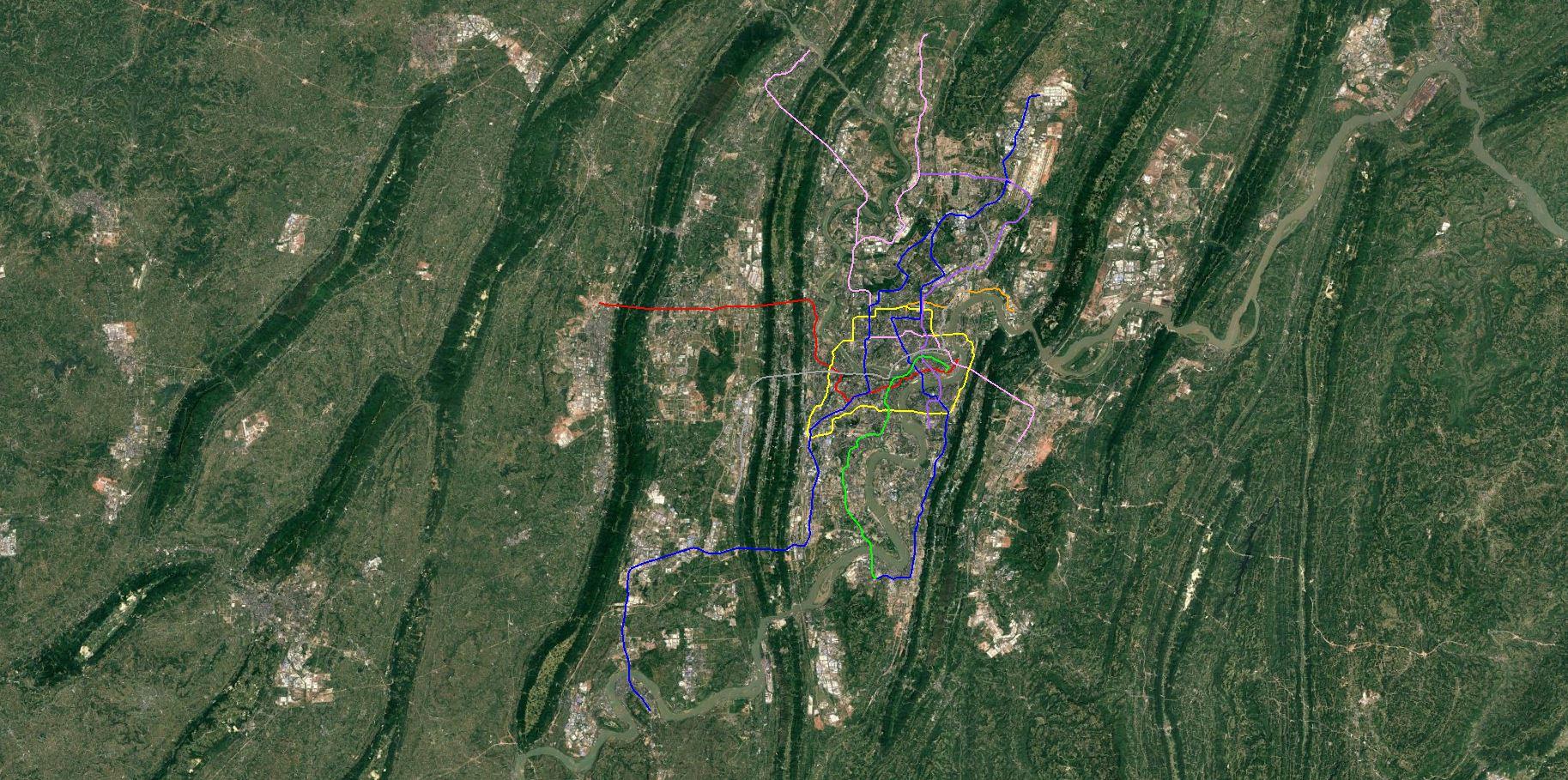 Urba world metro chongqing vue aerienne 2025 10 24